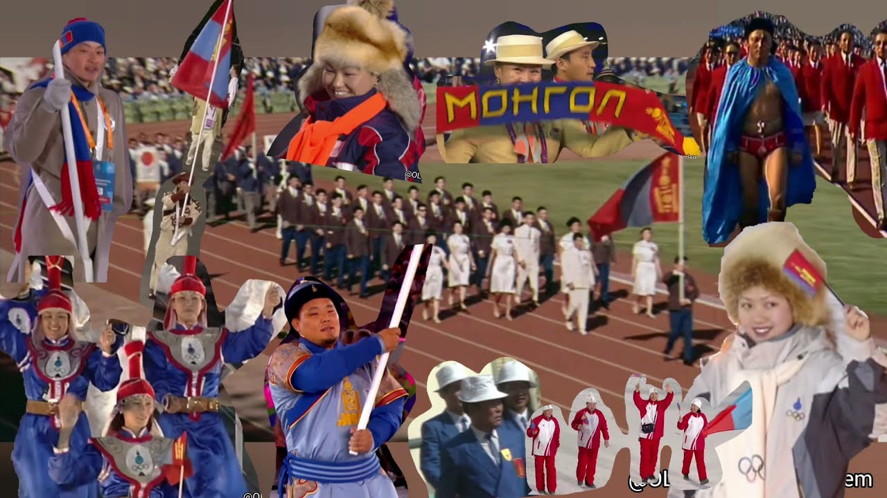 Монгольские спортсмены на церемонии открытия Олимпийских игр (1964-2018)