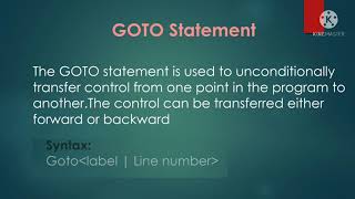 FEI|8TH|U3|Computer|CH8-VII|GOTO  Statement in QBASIC