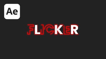 Flicker text animation in after effects | After Effects Tutorial