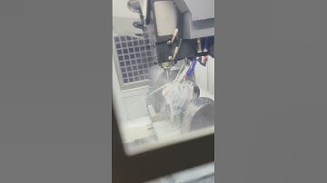 This VMC has a large travel with a DD Cradle 5-axis rotary table for more precision machining. #cnc