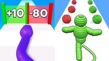 Snake Run Race VS Rope Man Run Max All Levels Gameplay Android,iOS NEW UPDATE