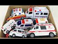 ピポピポ救急車と消防車がサイレンを鳴らし緊急走行! Ambulance and Fire Engine Minicars Emergency Run with Sirens