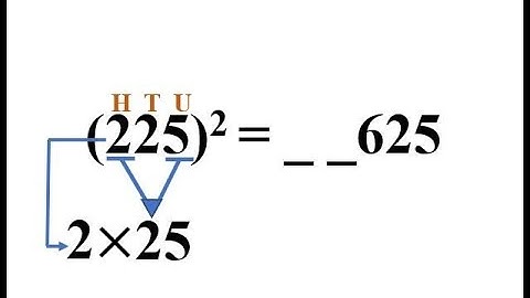 mentally solve squares of numbers ending with 25