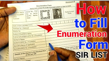 sir form fill up | sir form fill up west bengal | how to fill up sir form | how to fill sir form