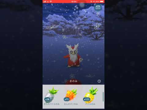 ポケモンGO雪の中 デリバード可愛い！