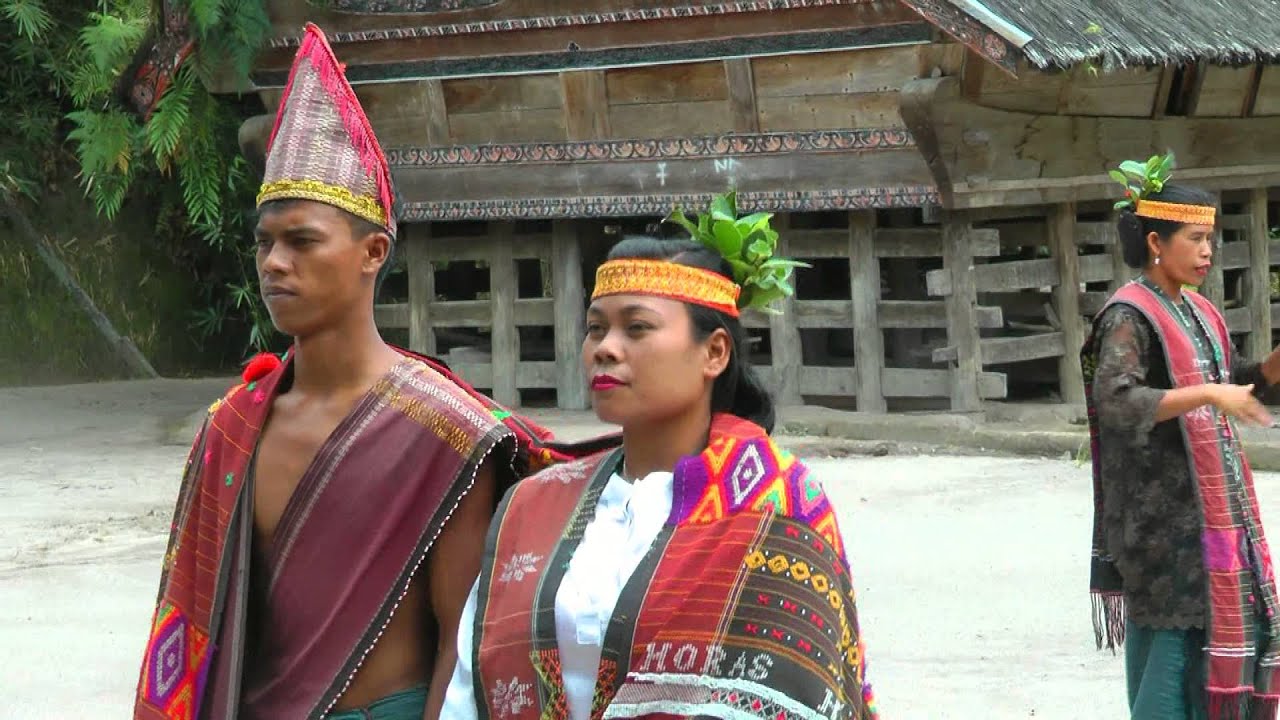 INDONESIA Traditional Batak dance Lake Toba Sumatra  HD 