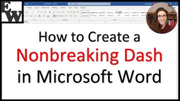 How to Create a Nonbreaking Dash in Microsoft Word