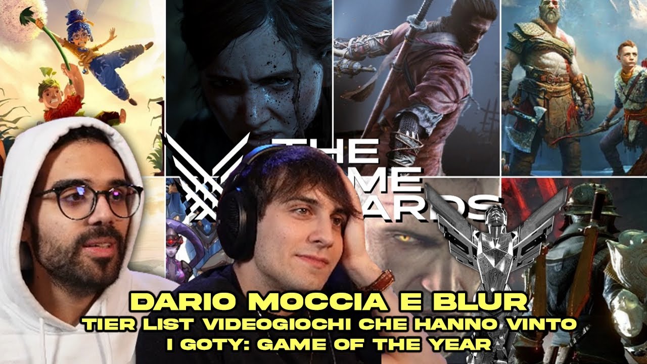 DARIO MOCCIA e BLUR fanno la TIER LIST VIDEOGIOCHI che HANNO VINTO i GOTY: GAME of the YEAR