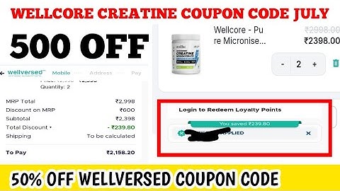 wellcore creatine coupon code july || wellversed coupon code 2025