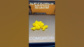 Day #7 of 3d printing one duck for every new subscriber!