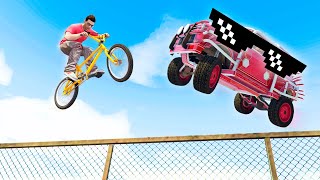 БАЛДЕЖНЫЕ ТРЮКИ НА BMX И МАШИНАХ В ГТА 5 - GTA 5 ТРЮКИ И ПРИКОЛЫ