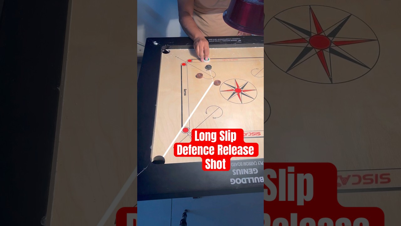 SIMPLE CARROM SHOT ll LONG SLIP DEFENCE RELEASE SHOT ll TRICK SHOT ll 