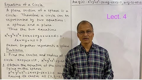 Equation of a circle as plane section of a sphere. Lect. 4. #solidgeometry #sphere