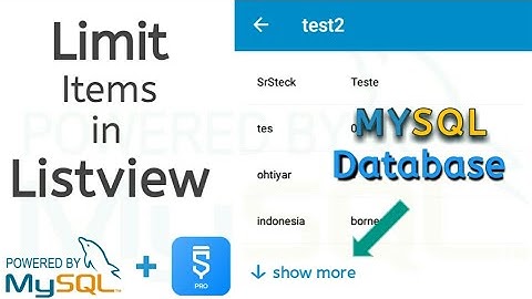 How to Limit data from mysql Database in listview