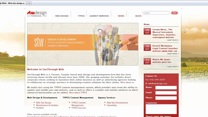 TYPO3 Demonstration:  tt_news