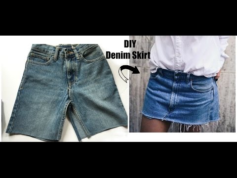 DIY Denim Skirt From Jeans