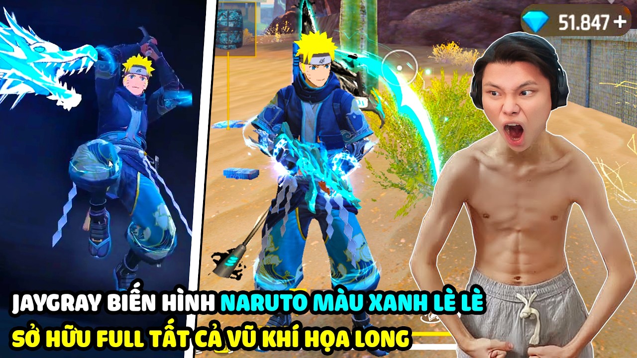 [FREE FIRE] JAYGRAY NẠP 15.000 KIM CƯƠNG TẶNG FAN🤑💎✅BIẾN HÌNH NARUTO XANH LÈ LÈ FULL VŨ KHÍ HỌA LONG