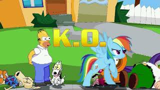 An Mugen Request Homer, R.dash, Kenny, Rocko Vs Peter, Rarity, Kyle, Zim