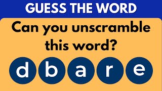 Guess The 5-Letter Words | Scrambled Word Quiz | English Vocabulary Game #1