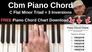 cbm piano chord | c flat minor + inversions tutorial + free chord chart