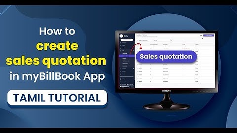 How to create sales quotation in myBillBook | Tamil Tutorial | Desktop App