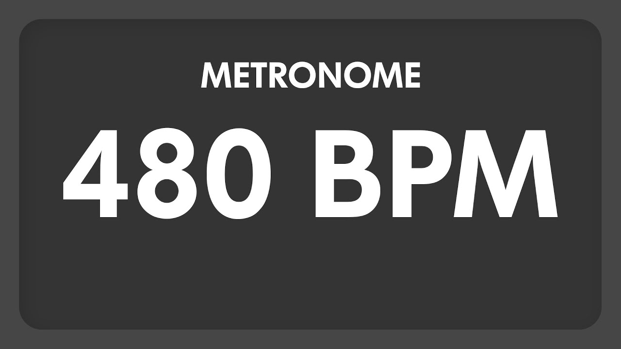 480 BPM - Metronome - YouTube