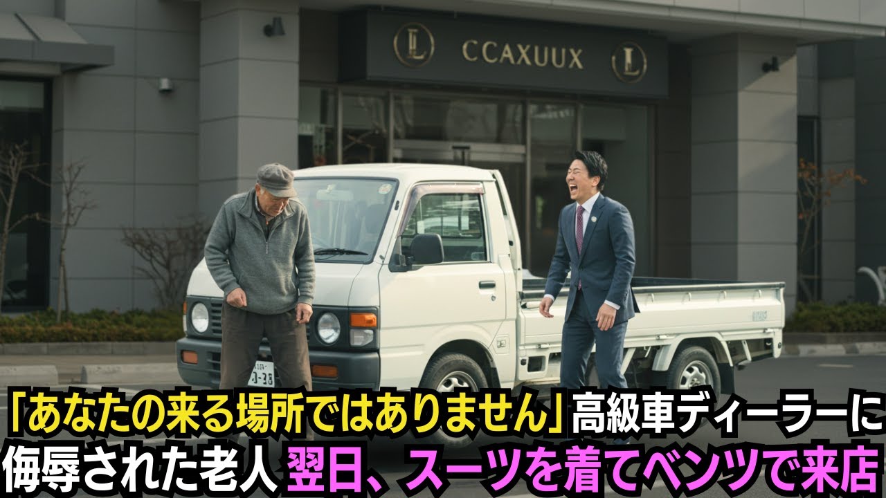 「あなたの来る場所ではありません」高級車ディーラーに侮辱された老人翌日、スーツを着てベンツで来店すると店員が…