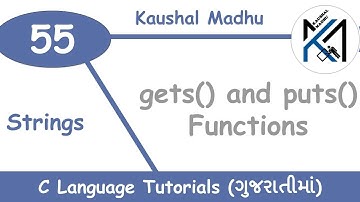 gets() and puts() in C Language in Gujarati | Kaushal Madhu