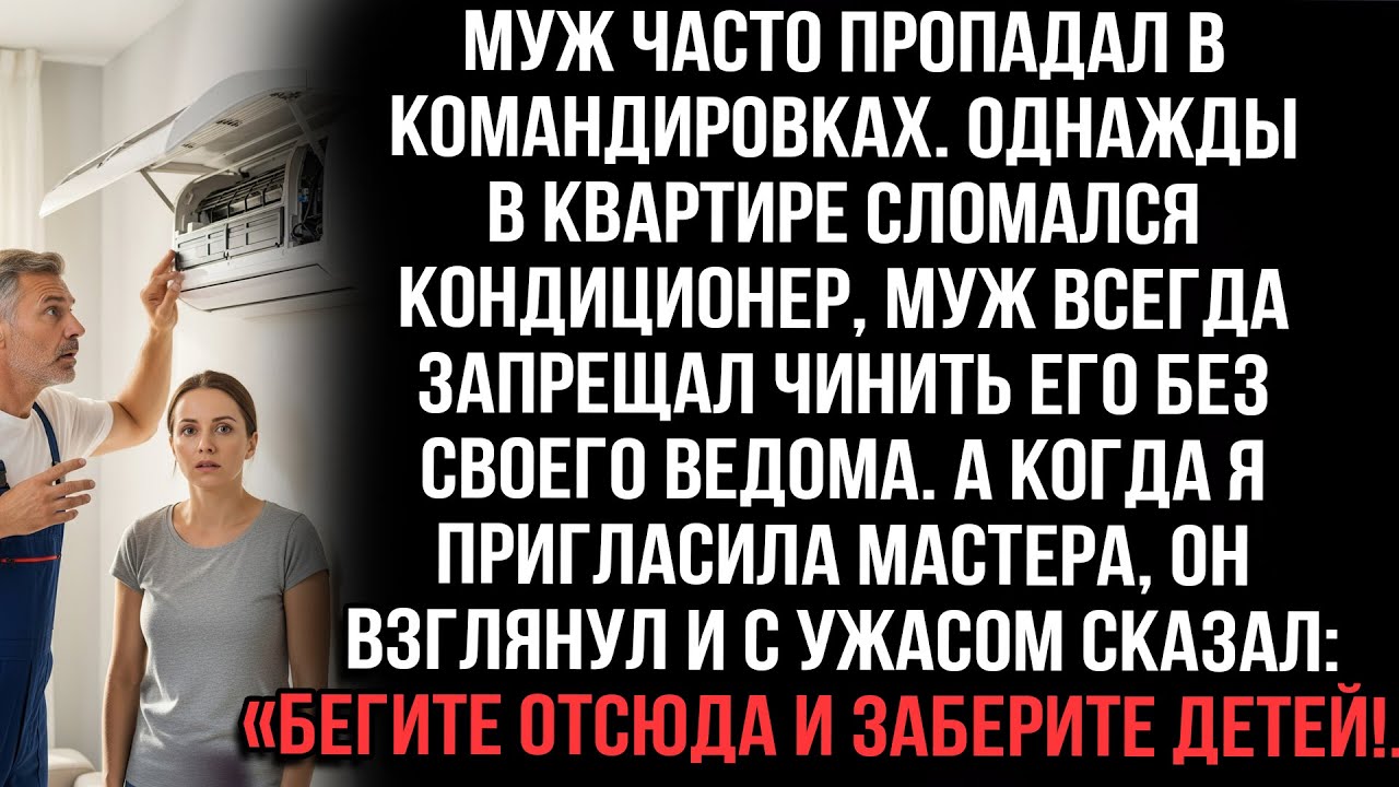 Муж запрещал трогать кондиционер. Когда мастер его открыл, он побледнел: «Бегите с детьми!»