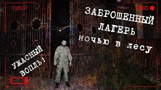 Заброшенный лагерь ночью в лесу. Ужасный вопль!