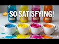“4 Color Bottles ASMR 🌈 Satisfying Liquid Pour &amp; Mix | Relaxing No Talking”