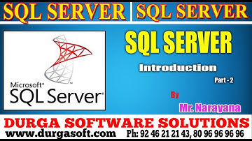 Sql Server tutorial || onlinetraining||Sql Server ||Introduction  Part - 2 by Narayana