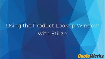 Using the Product Lookup Window with Etilize | QuoteWerks®
