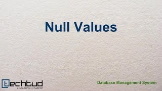 Null Values