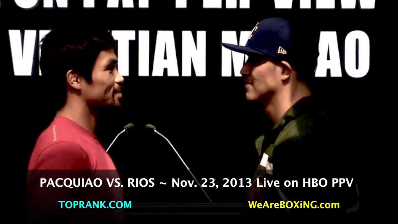 MANNY PACQUIAO VS. BRANDON RIOS Final Press Conference from Macao, China (WeAreBOXiNG.com)