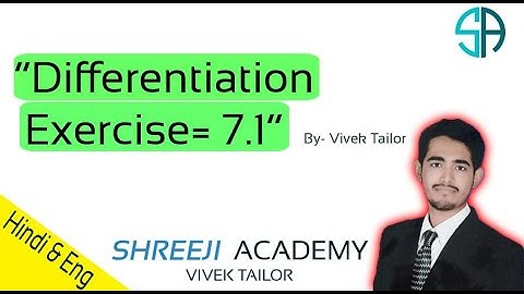 Differentiation/Exercise 7.1/question11-15/RBSE/ class-12/maths/By- Vivek Tailor.