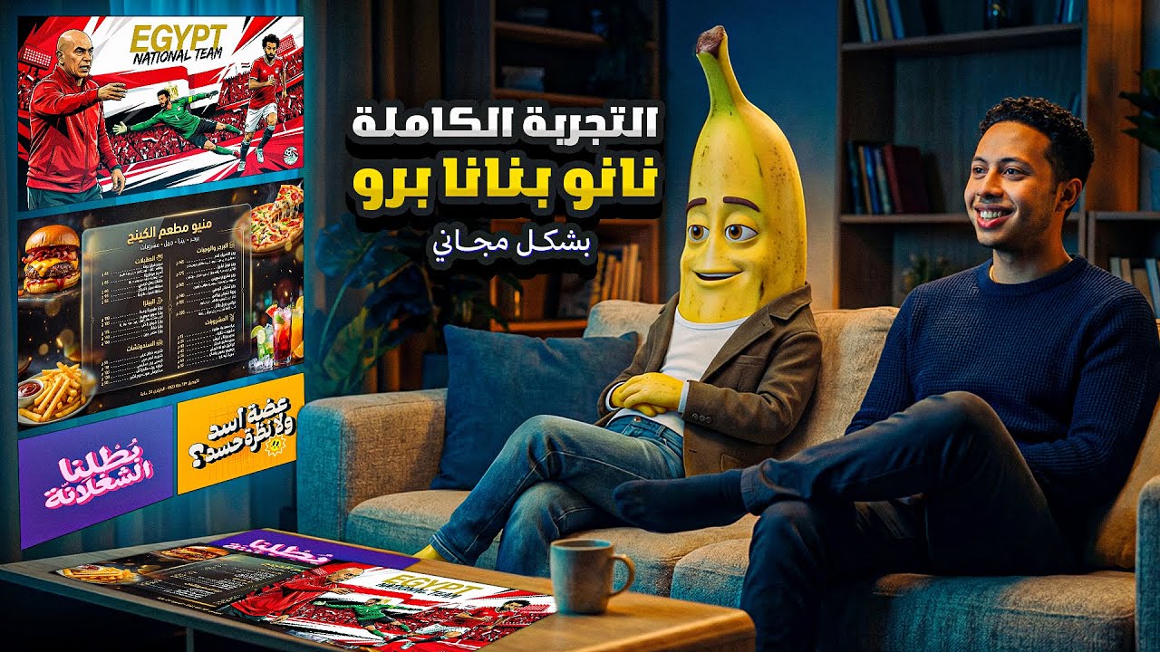 نانو بنانا برو بقى مصمم جرافيك! 😱 تجربة التحديث الجديد خطوة بخطوة بالعربي