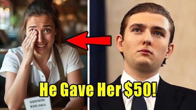 Waitress Asks Barron Trump For $50 Tip - Barron Trump's Response is SHOCKING  - YouTube