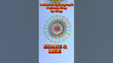“Colorful Spirograph Pattern Step by Step” #cat #piano #cute #animation #music #spirograph #art#diy