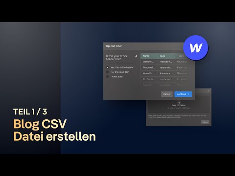 Blog zu Webflow umziehen – CSV erstellen (ohne Plugin) – Teil 1/3