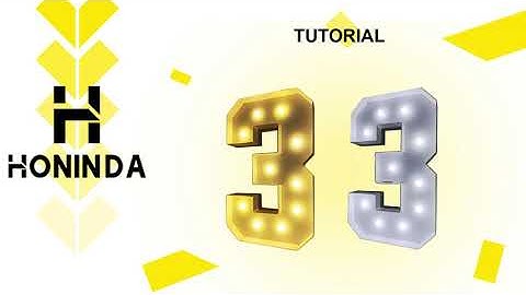 Honinda 3ft Marquee Light Up Number 3 DIY Tutorial