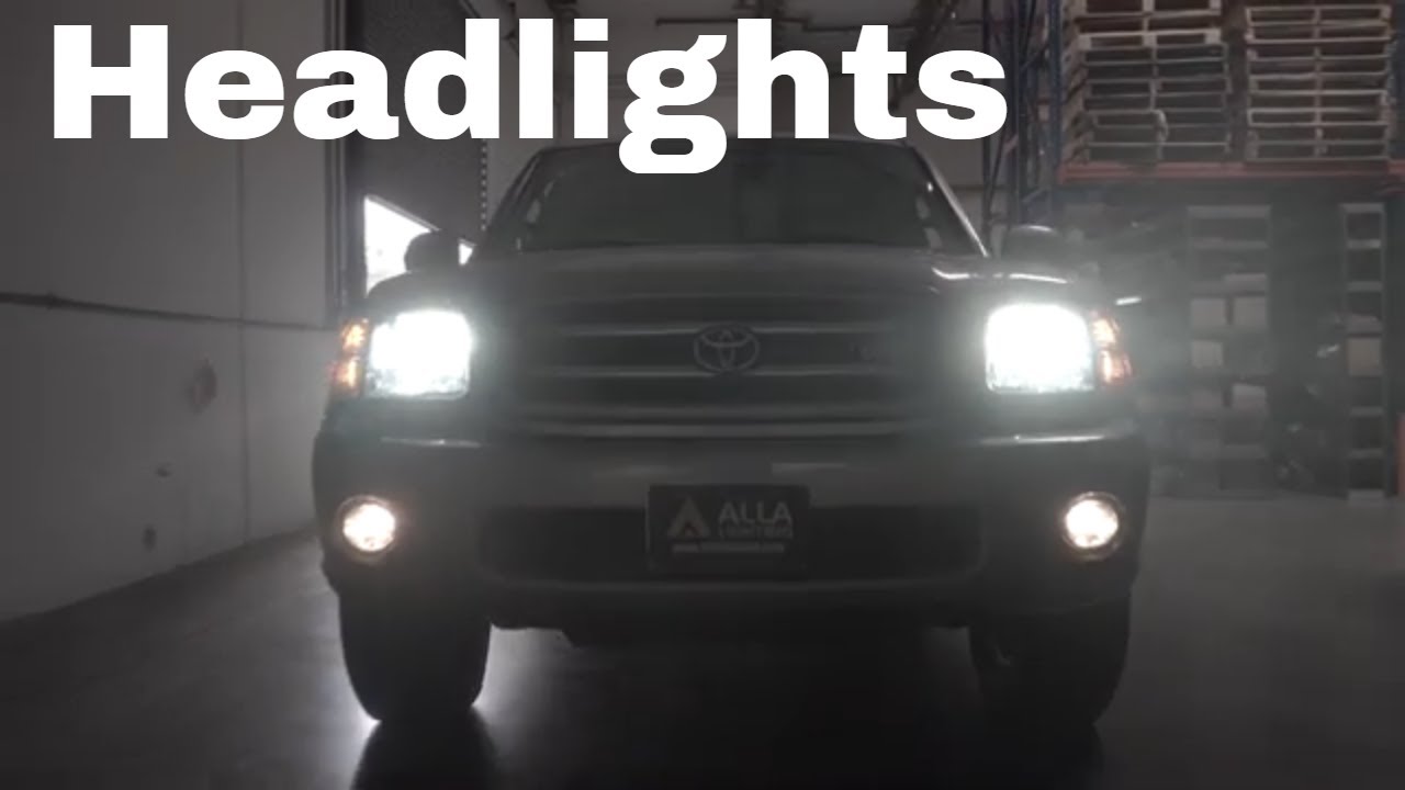 Remove 200107 Toyota Sequoia Headlight Bulbs Replacement Installation