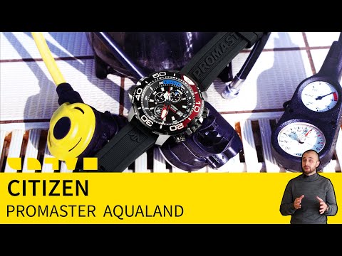 Японские дайверские часы на солнечной батарее Citizen Promaster Aqualand
