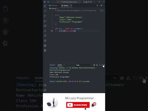 Dict Destructure Python