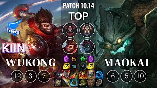 AF Kiin Wukong vs Maokai Top - KR Patch 10.14