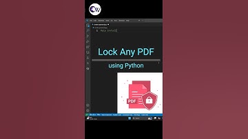 Lock any pdf using python | python projects | security purposes #shorts