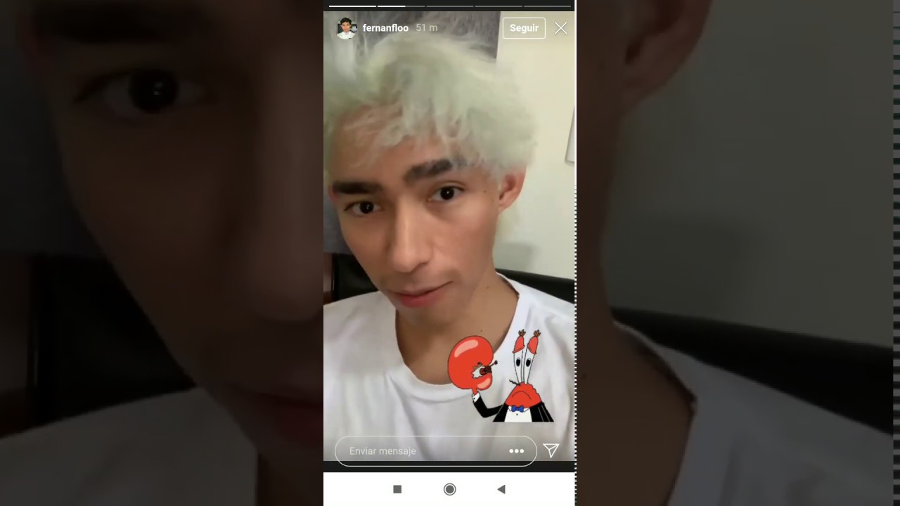 VUELVE FERNANFLOO Y SE TIÑE EL PELO DE BLANCO (HISTORIAS DE INSTRAGAM ...