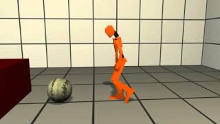 Heavy Ball Lifting Walking Animation 3ds Max