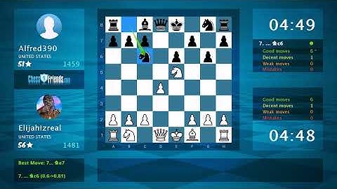Chess Game Analysis: ElijahIzreal - Alfred390, 1-0 (By ChessFriends.com)