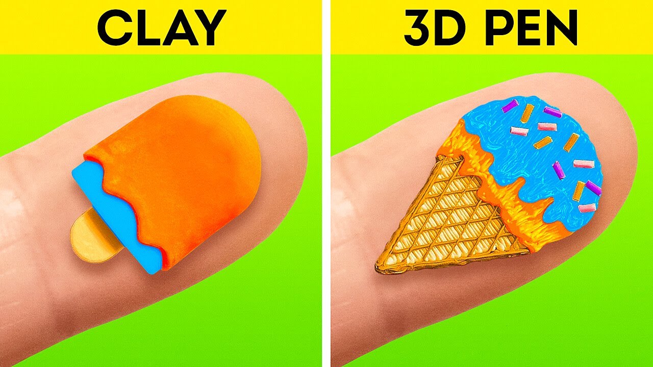 POLYMER CLAY vs 3D PEN | Cute Mini Crafts And Awesome DIY Activities ...